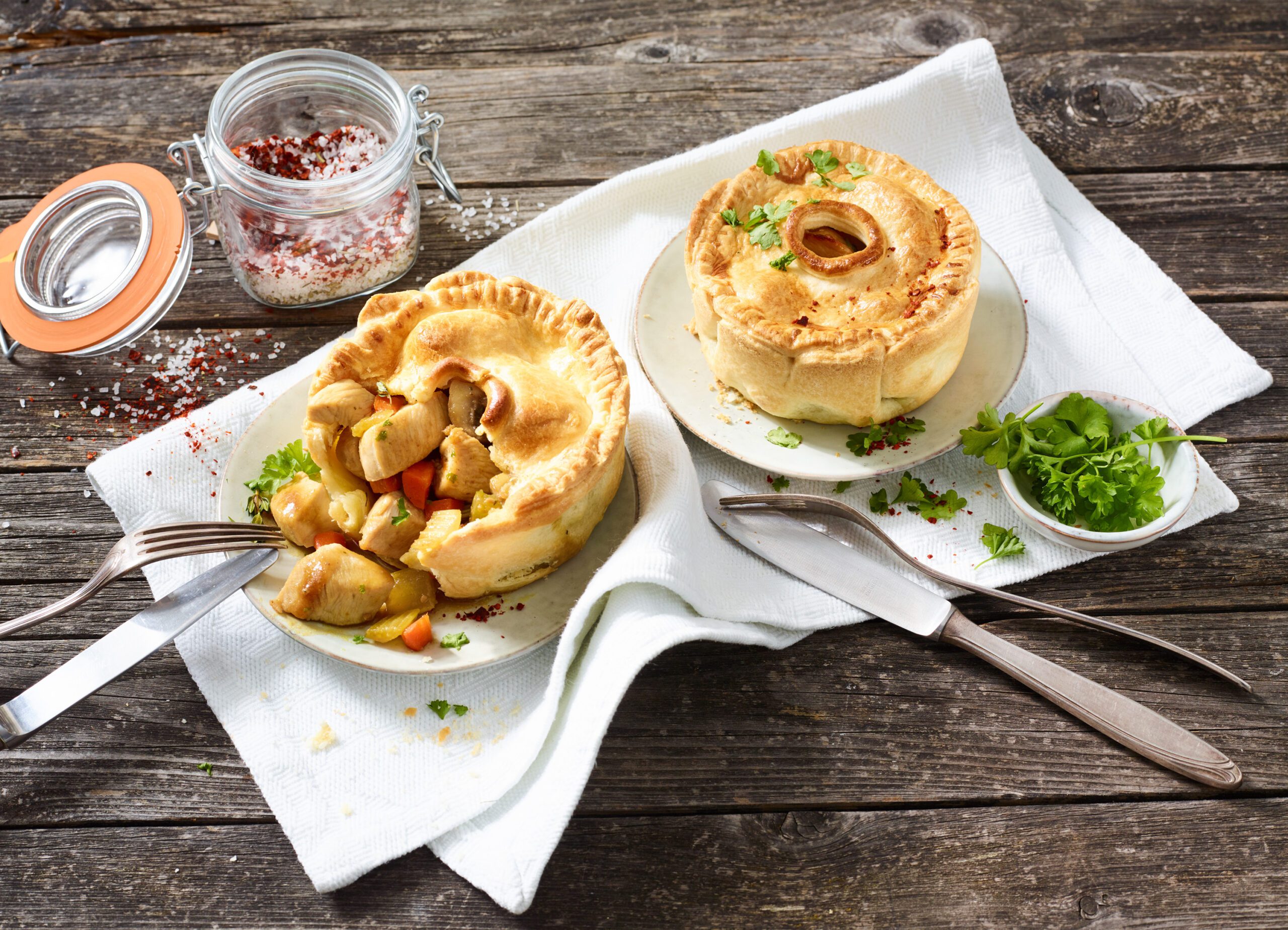 Kleine Hähnchen-Zwiebel-Pies - Deutsches Geflügel